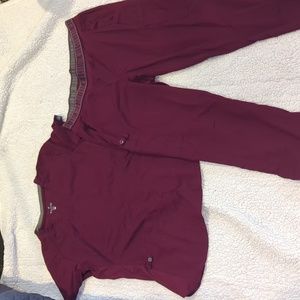 Maroon scrub set